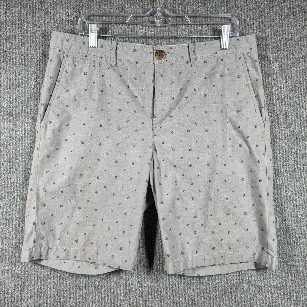 Original Penguin Shorts Mens 34  Novelty Print Penguin Flat Front